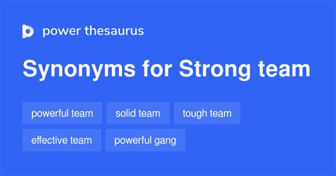 strong team synonyms